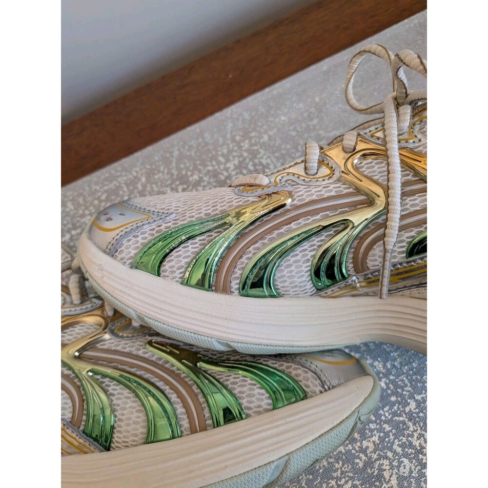 PUMA Inverse Shimmer Sneakers Womans Size 8 US White Green Gold Metallic Runners - Picture 12 of 12